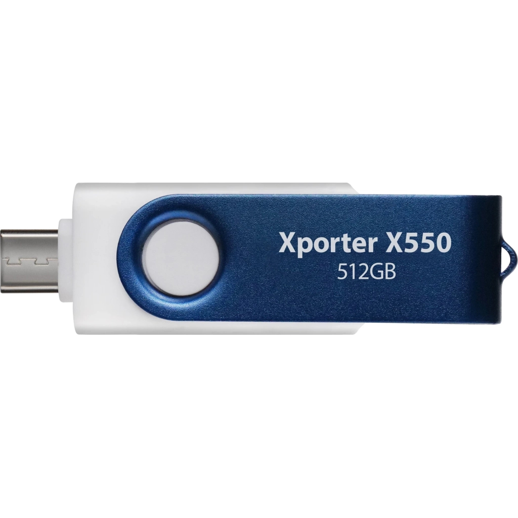 USB флеш накопичувач Patriot 512GB Xporter X550 White-Blue USB 3.2/Type-C (PS512GX550AAD) - зображення 2
