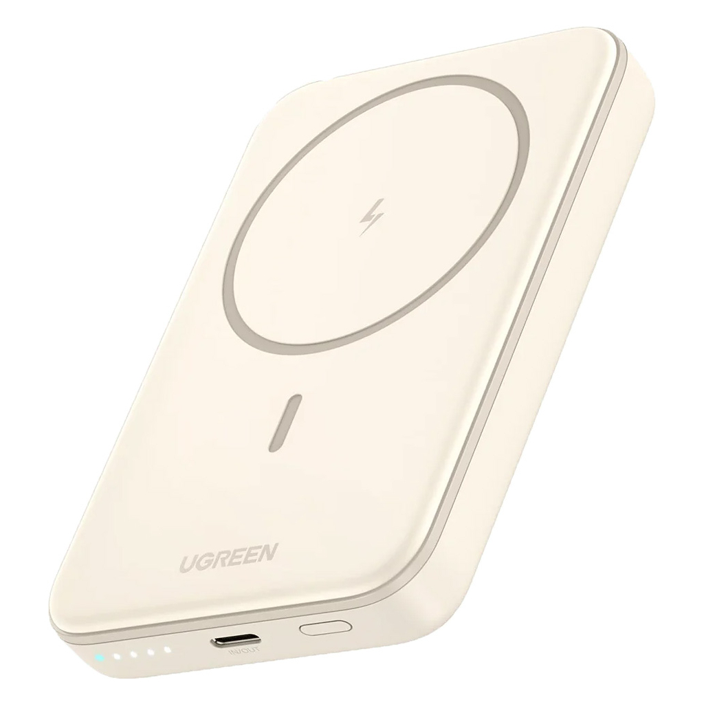 Батарея універсальна Ugreen 10000mAh 20W Magnetic Wireless beige (PB561) - зображення 1