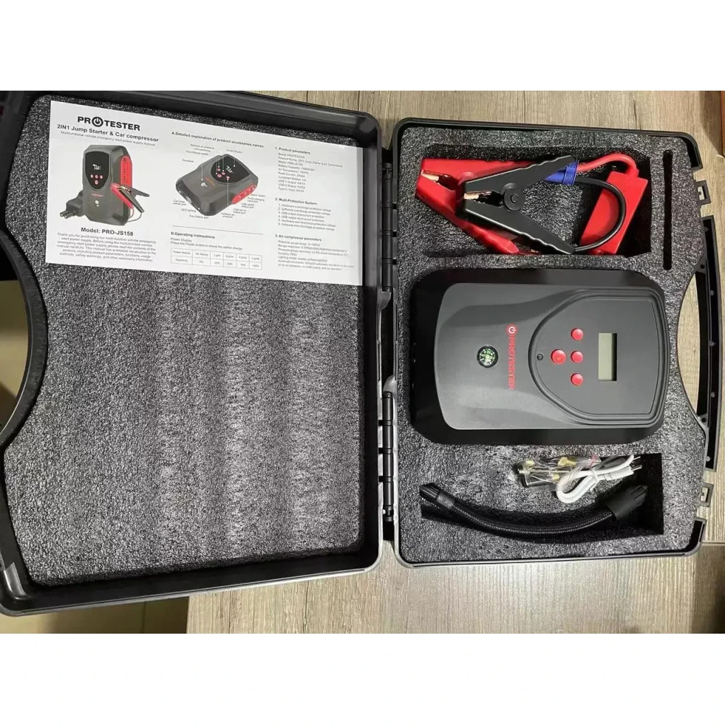 Пуско зарядний пристрій Protester Jump Starter, з компресором 2-в-1, 12V, 2000А (PRO-JS158) - зображення 3
