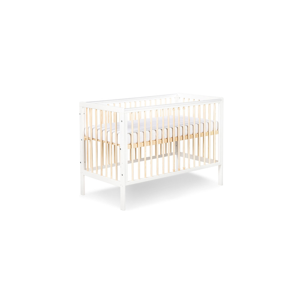 Ліжечко Klups Timi з перегородкою 120 х 60 см Біле/Сосна (TIMI1) - зображення 3