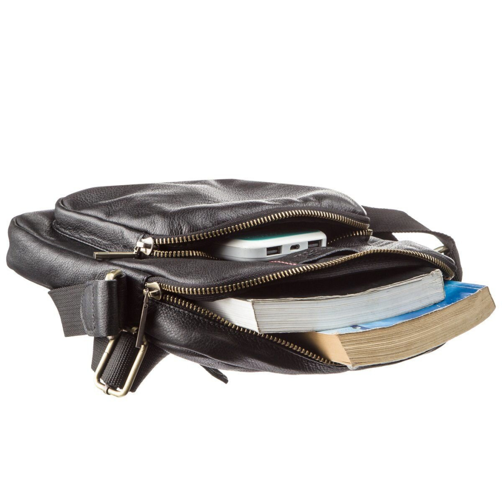 Сумка Shvigel Чоловіча шкіряна Чорна (19111) - зображення 5