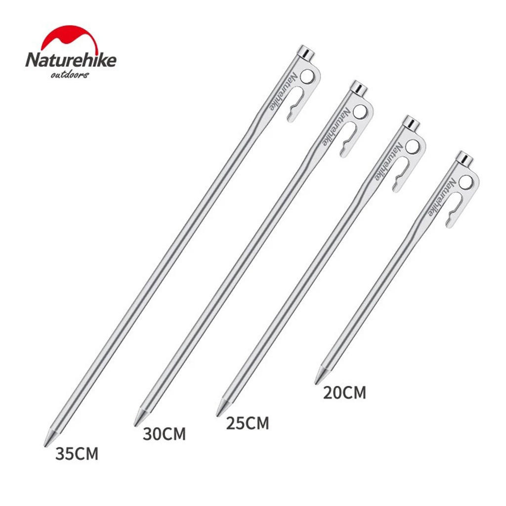 Комплект кілочків Naturehike NH19PJ014 35 см сірий (6927595746943) - зображення 2