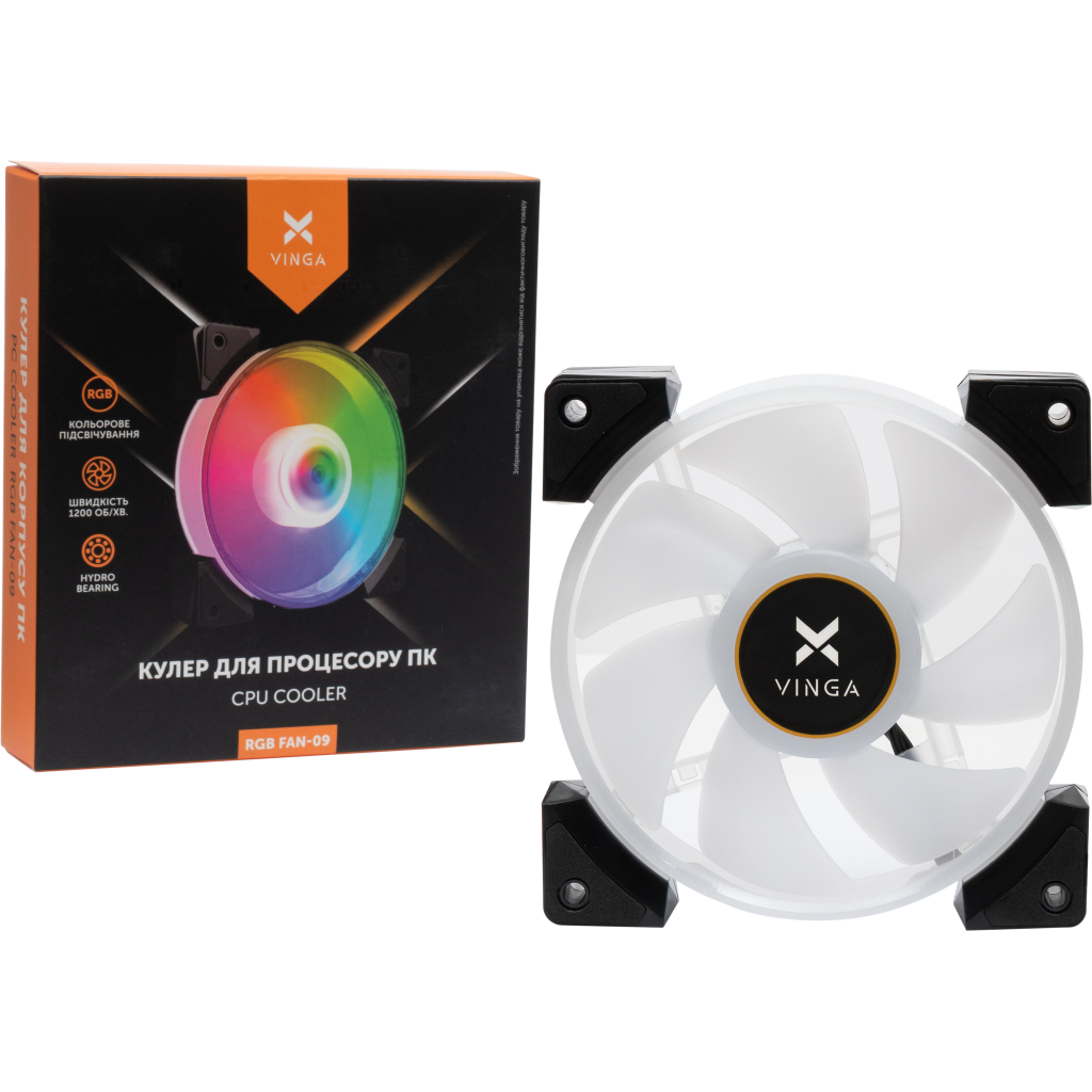Кулер до корпусу Vinga RGB fan-09 - зображення 3