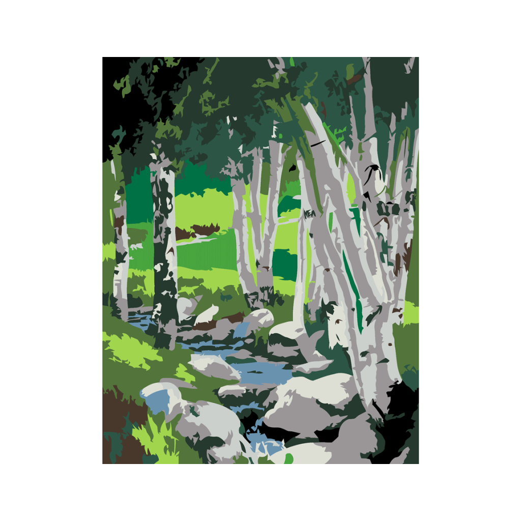 Картина по номерам Rosa Start Берези 35х45 см (4823098514114) - зображення 1