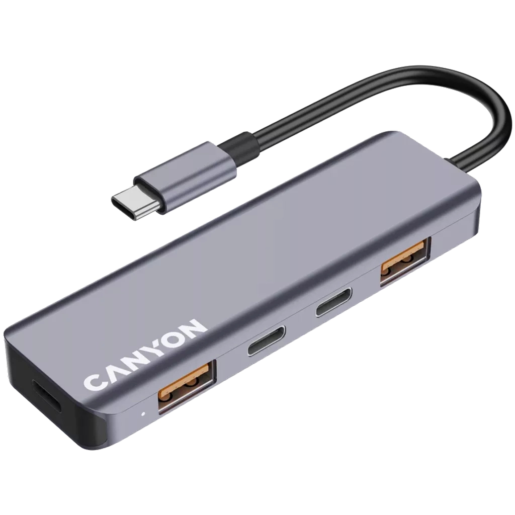 Концентратор Canyon hub DS-18 5in1 USB-C Grey (CNS-TDS18) - изображение 3