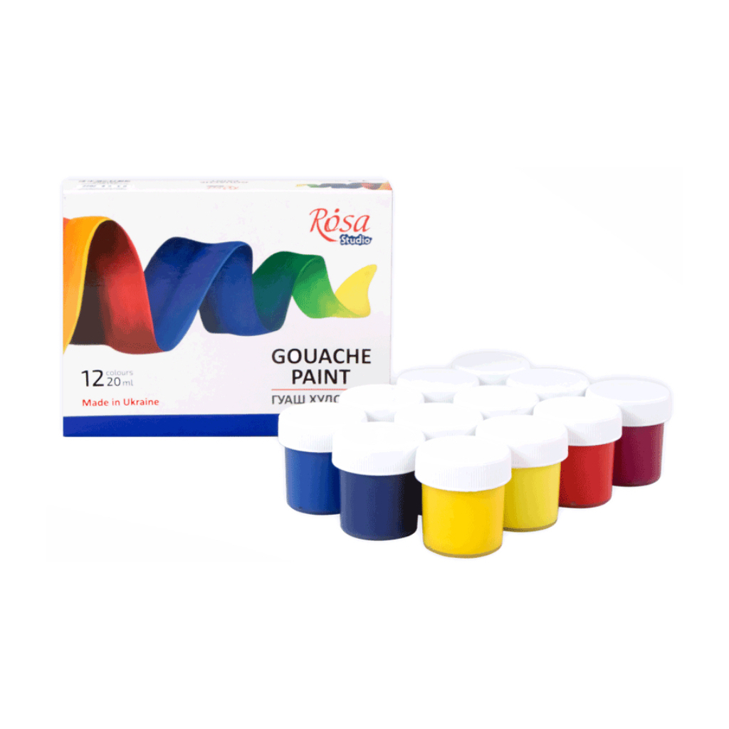 Гуашеві фарби Rosa Studio Classic 12 кольорів по 20 мл (4823098527039) - изображение 1
