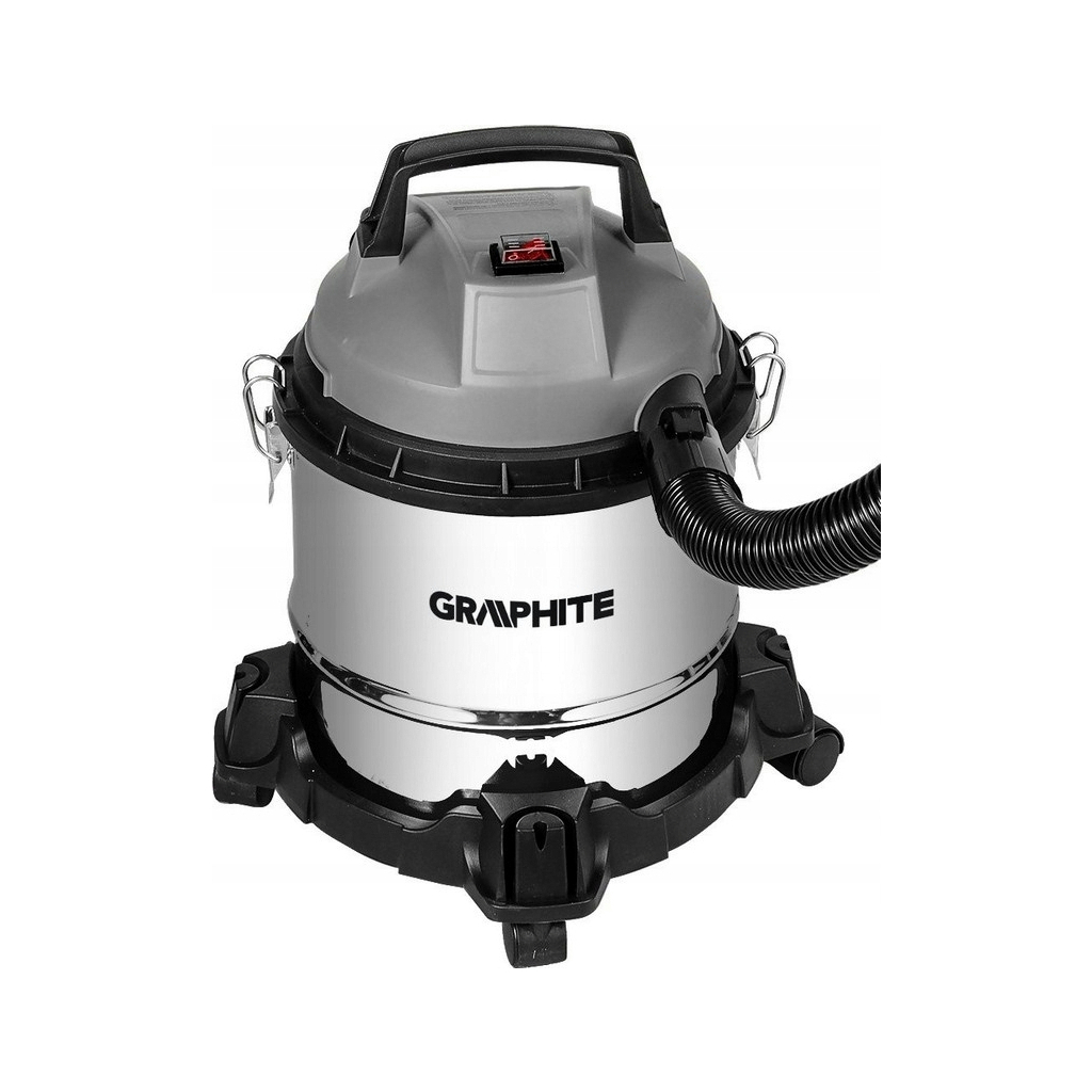 Пилосос будівельний Graphite 800Вт, 12кПа, 12л, 220В/800В (59G613) - зображення 2