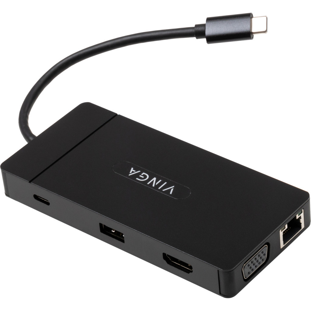 Концентратор Vinga USB-C 3.1 to VGA+HDMI+RJ45+3xUSB3.0+USB2.0+SD/TF+PD100W+Audio (VHYC10) - зображення 5