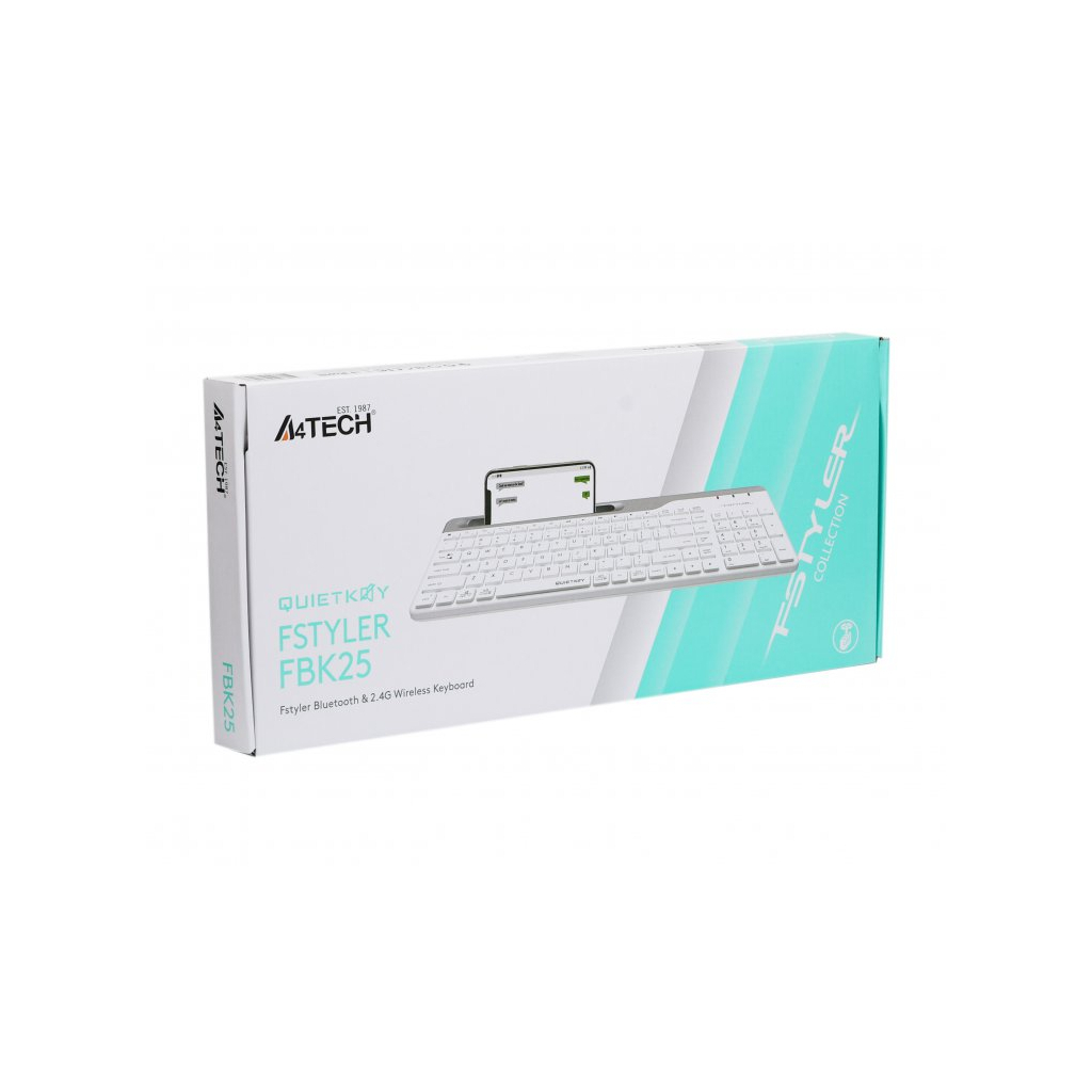 Клавіатура A4Tech FBK25 Wireless White (4711421961578) - зображення 6