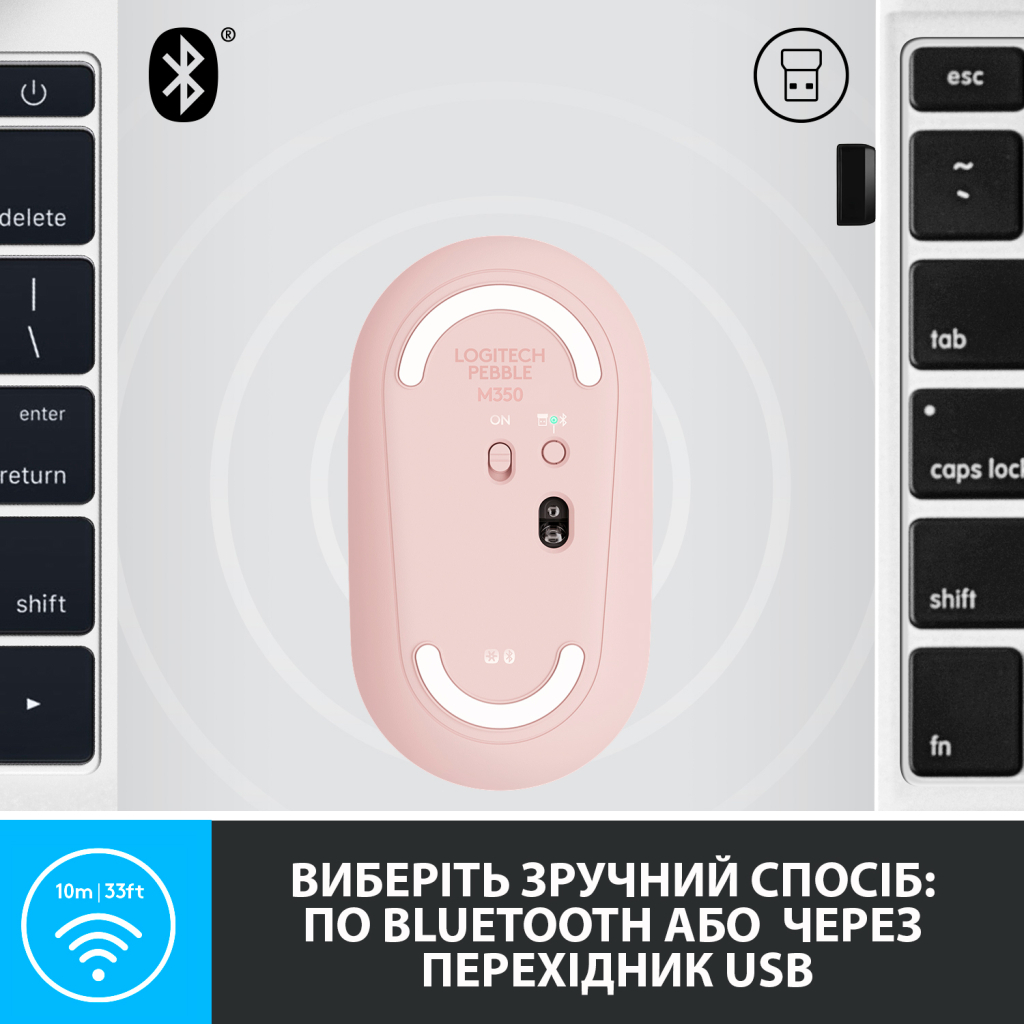 Мишка Logitech M350 Wireless Rose (910-005717) - зображення 5