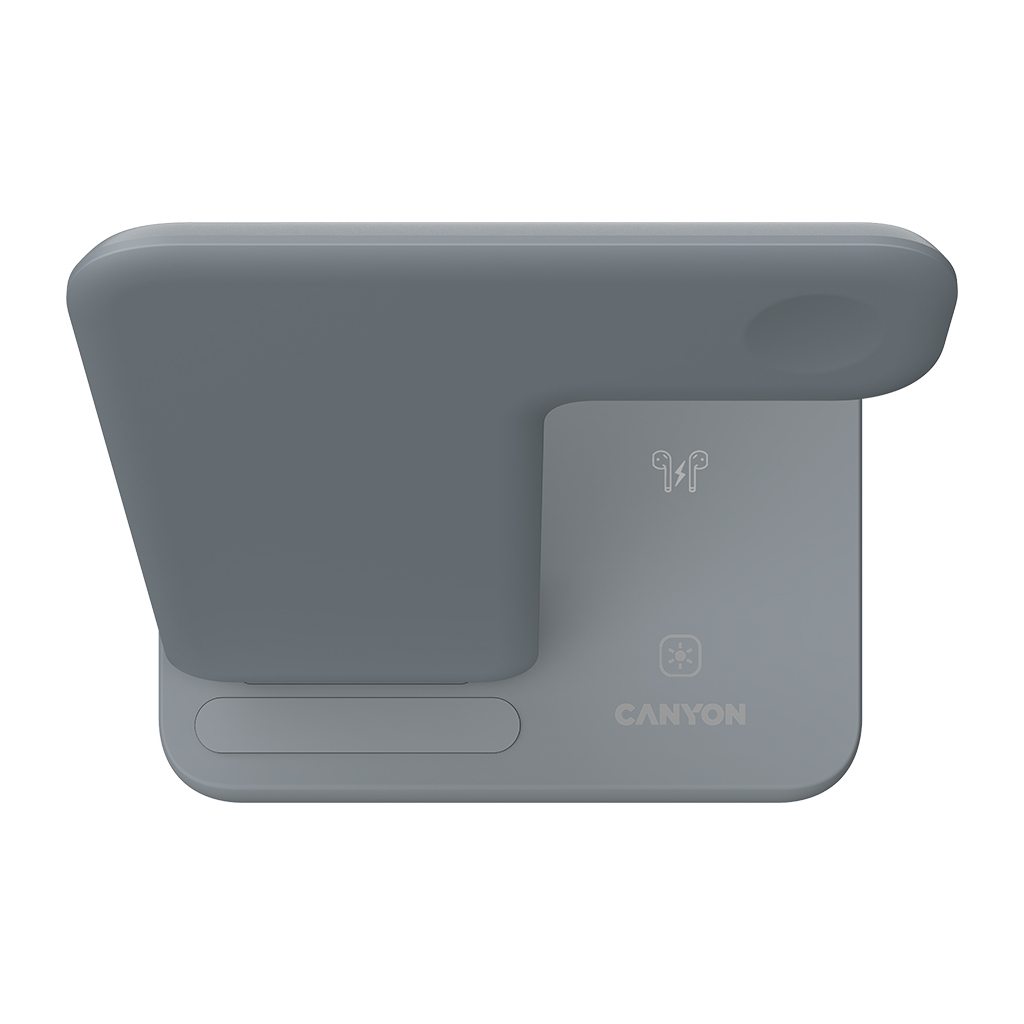 Зарядний пристрій Canyon WS-303, 3in1 Wireless Dark Grey (CNS-WCS303DG) - зображення 3