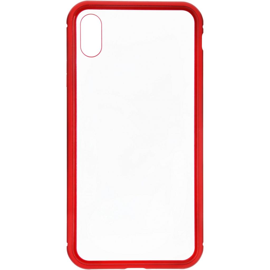 Чохол до мобільного телефона Armorstandart Magnetic Case 1 Gen. iPhone XS Max Clear/Red (ARM53391) - зображення 1