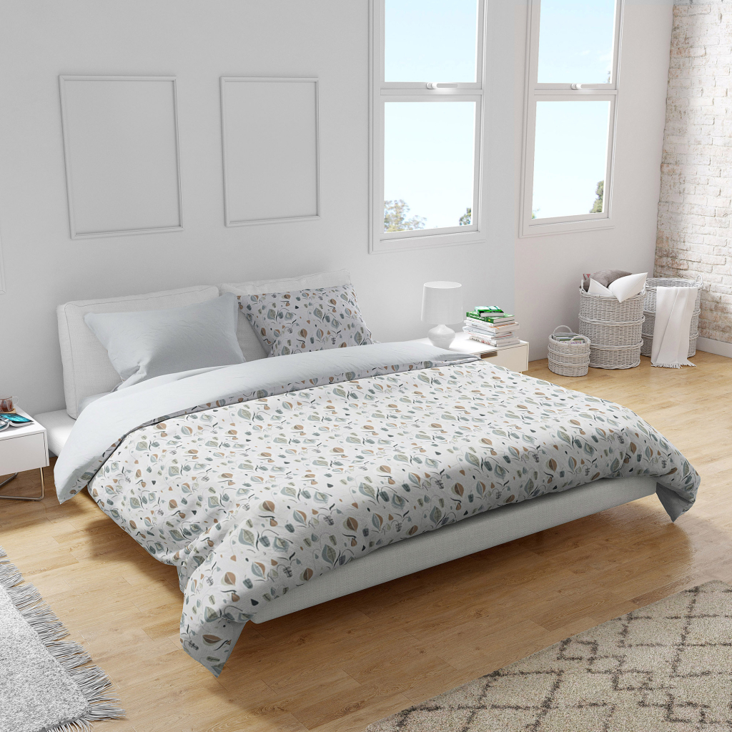 Постільна білизна Emanuela Galizzi Arianna світло-сірий сатин євро (175196) - зображення 1