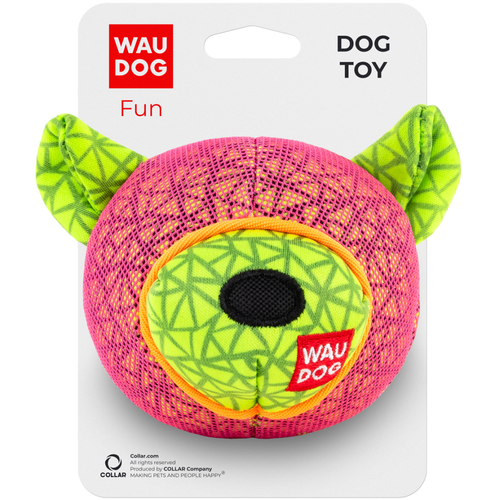 Іграшка для собак WAUDOG Fun Ведмедик 12х11 см рожева (62057) - зображення 1