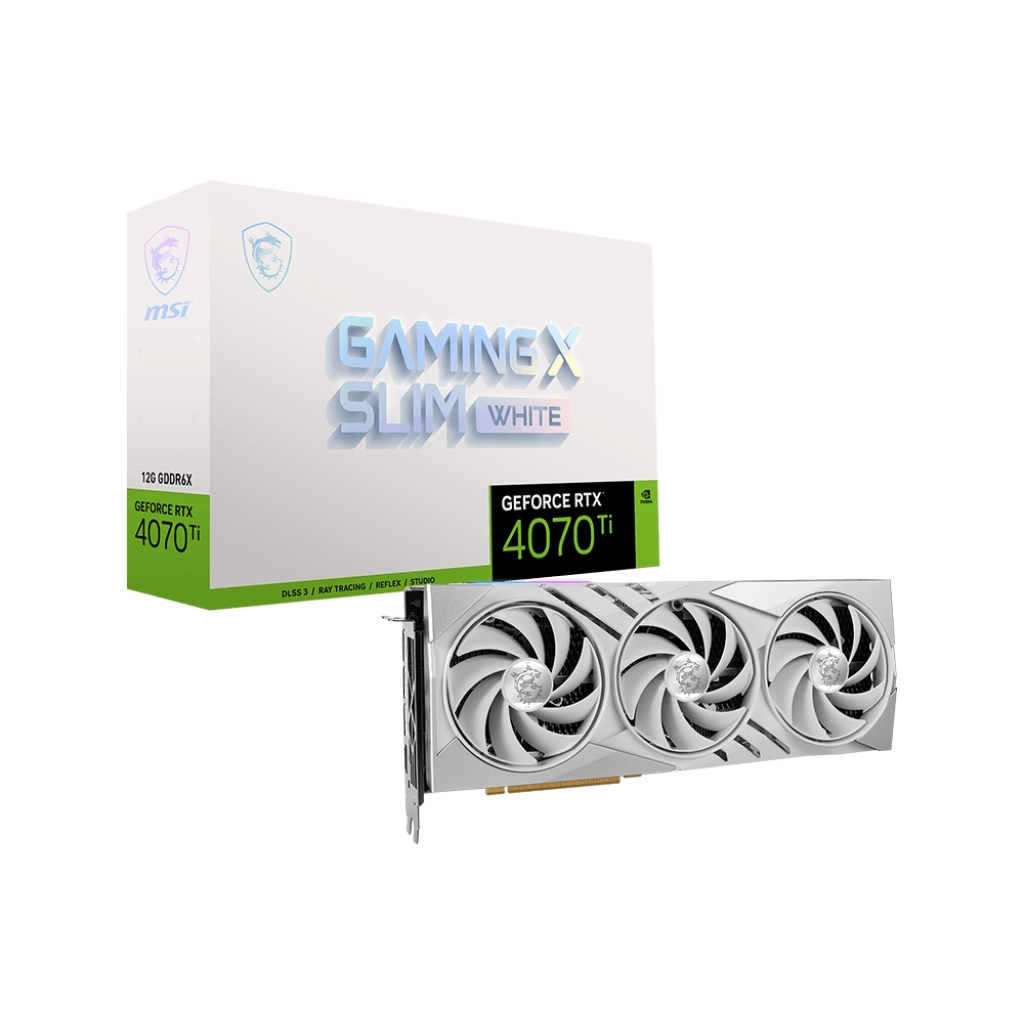 Відеокарта MSI GeForce RTX4070Ti 12Gb GAMING X SLIM WHITE (RTX 4070 Ti GAMING X SLIM WHITE 12G) - зображення 1