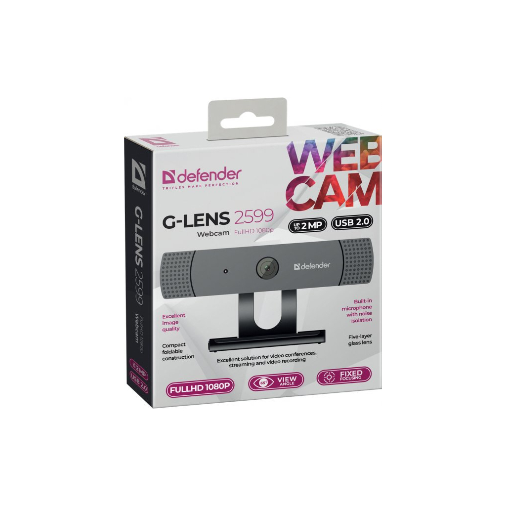 Веб-камера Defender G-lens 2599 Full HD 1080p Black (63199) - зображення 10