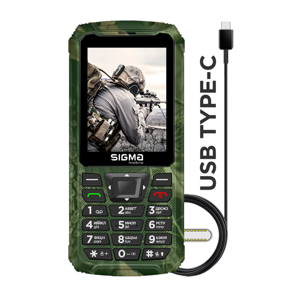 Мобільний телефон Sigma X-treme PR68 Type-C Khaki (4827798122426) - зображення 2