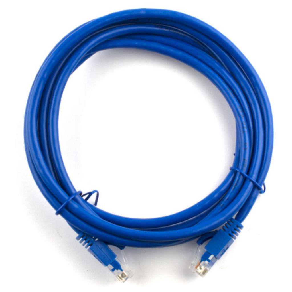 Патч-корд Ritar 15м, RJ-45, Cat.5e, CU, мідь, синій (PCR-CU/15Be / 04299) - зображення 1