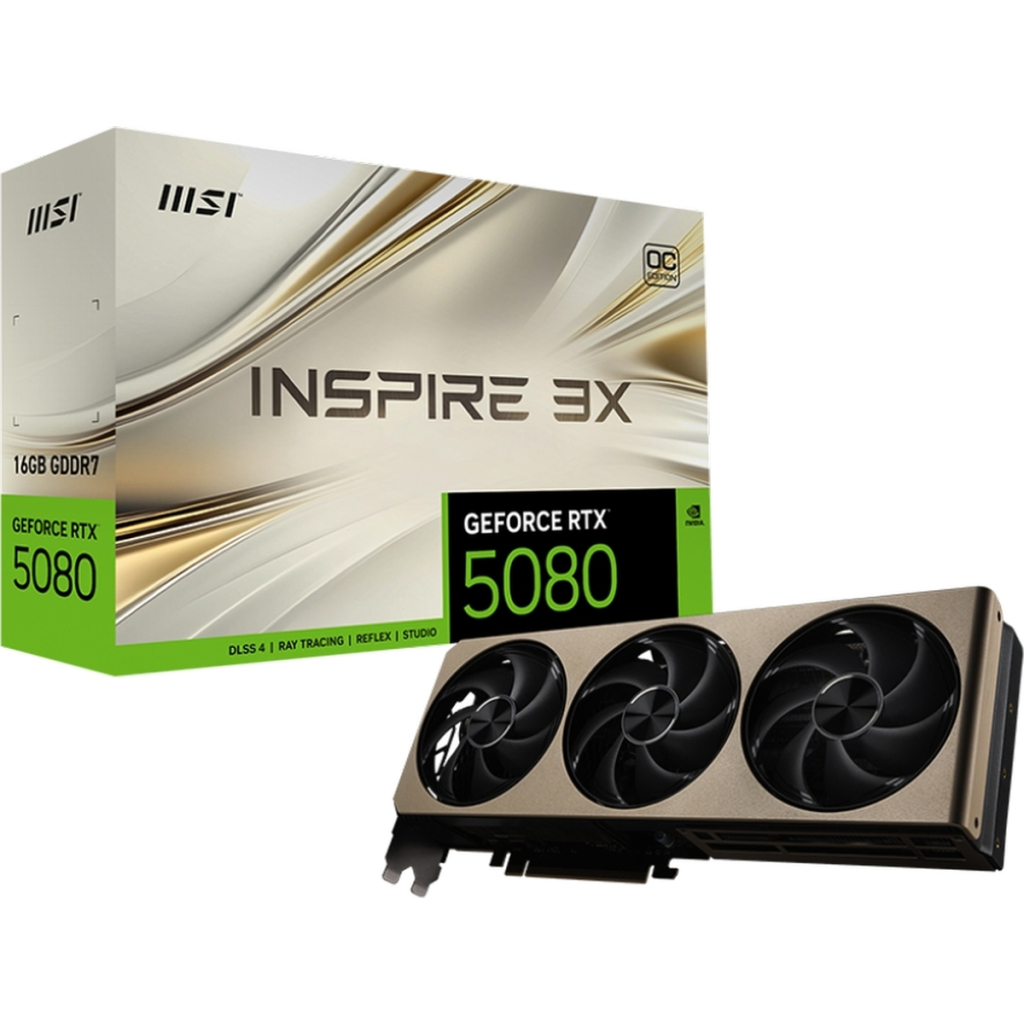 Відеокарта MSI GeForce RTX5080 16GB INSPIRE 3X OC (RTX 5080 16G INSPIRE 3X OC) - зображення 7