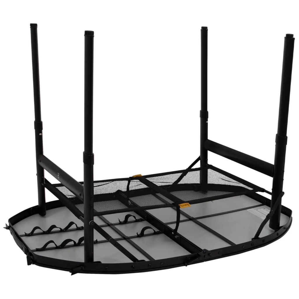 Туристичний стіл Bo-Camp Woodbine Oval 100x70 cm Black/Wood look (1404185) - зображення 3