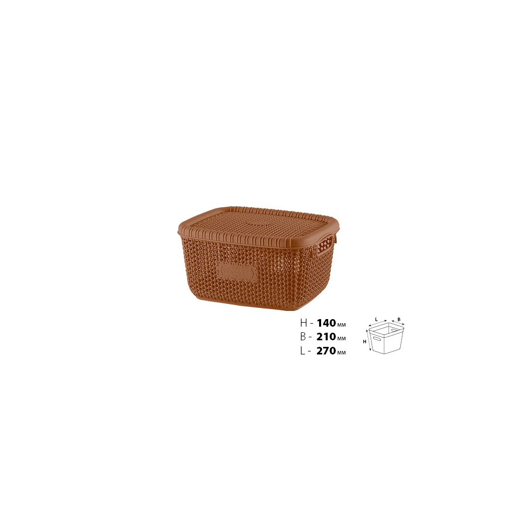 Кошик для зберігання Violet House 1009 Віолетта Caramel 5 л (1009 Віолетта CARAMEL з/кр. 5 л) - зображення 2