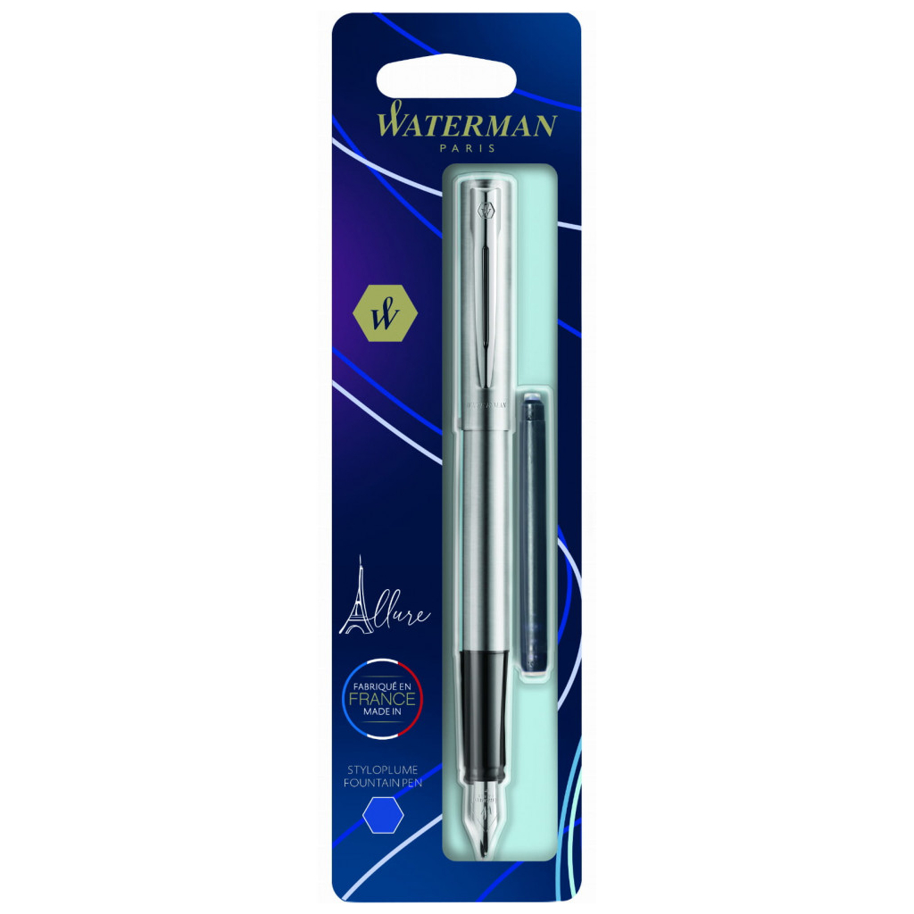 Ручка пір'яна Waterman ALLURE Chrome CT  FP F блістер (13 314b) - зображення 4