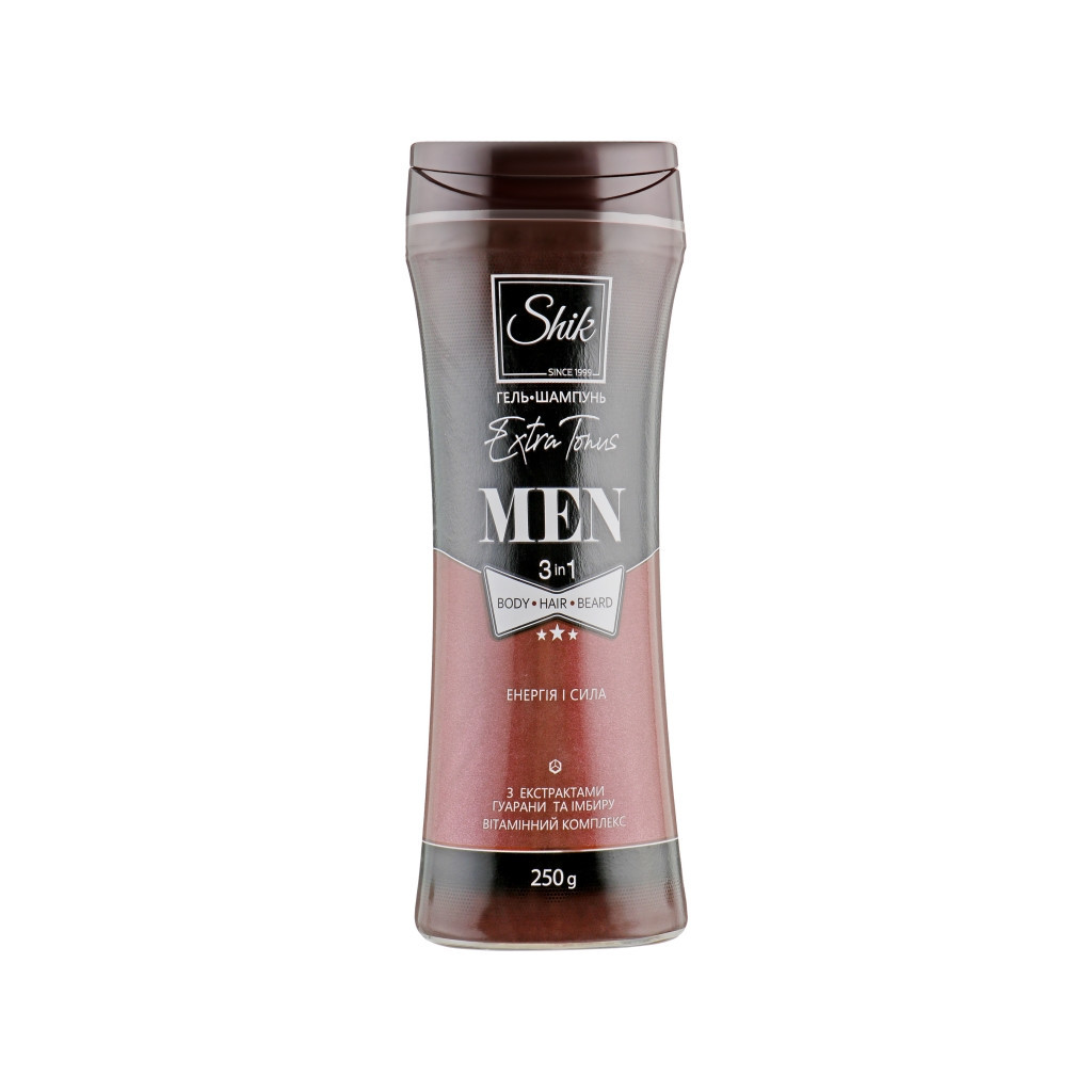 Гель для душу Shik 3 в 1 Men Extra Тonus 250 г (4820023368927) - зображення 1