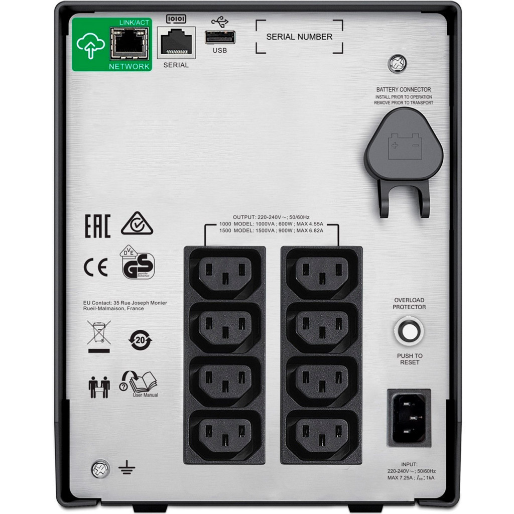 Пристрій безперебійного живлення APC Smart-UPS C 1000VA LCD with SmartConnect (SMC1000IC) - зображення 4