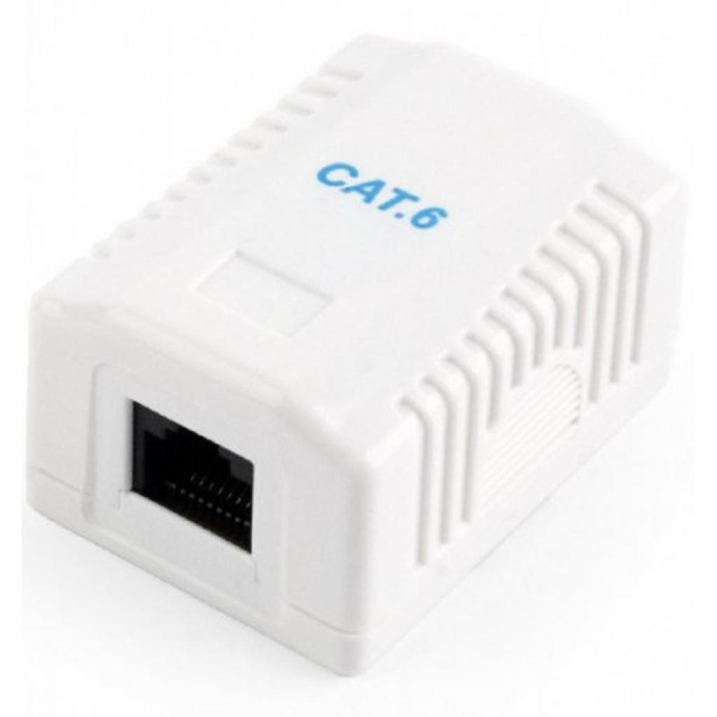 Комп'ютерна розетка Cablexpert RJ45x1 UTP cat.6 (NCAC-1U6-01) - зображення 1