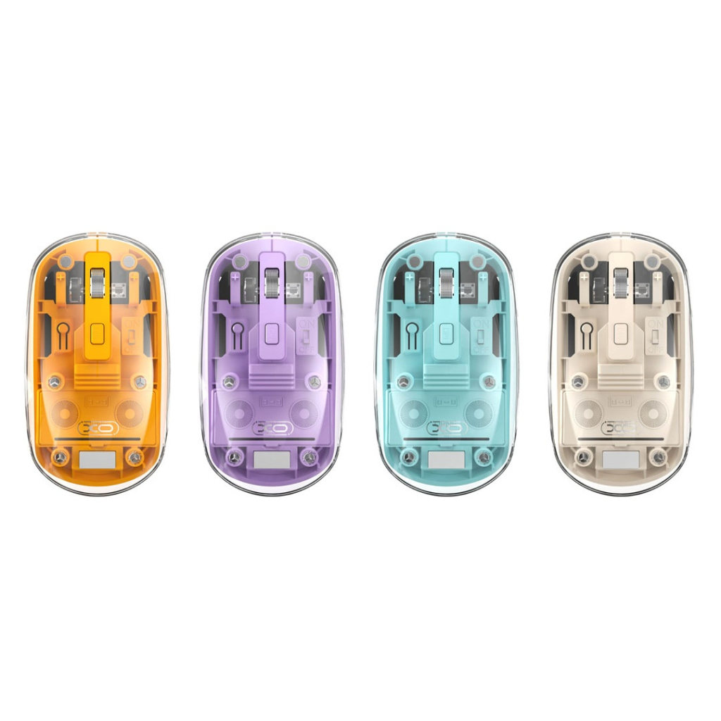 Мишка XO M12 Wireless Transparent/Blue (M12 Blue) - зображення 5