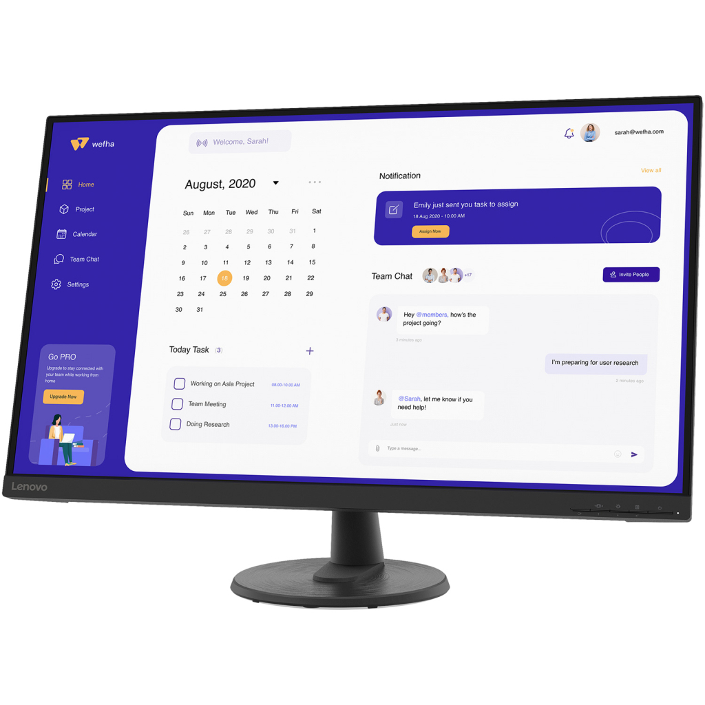 Монітор Lenovo C32u-40 (63DAGAT2UA) - зображення 3