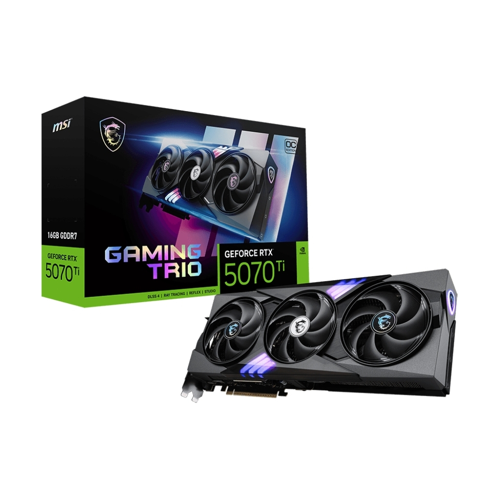Відеокарта MSI GeForce RTX5070 Ti 16GB GAMING TRIO OC (RTX 5070 Ti 16G GAMING TRIO OC) - зображення 7