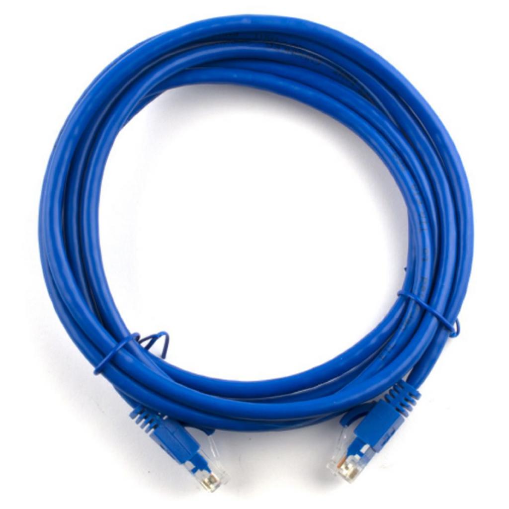 Патч-корд 10м, RJ-45, Cat.5e, CU, мідь, синій Ritar (PCR-CU/10Be / 09800) - зображення 1