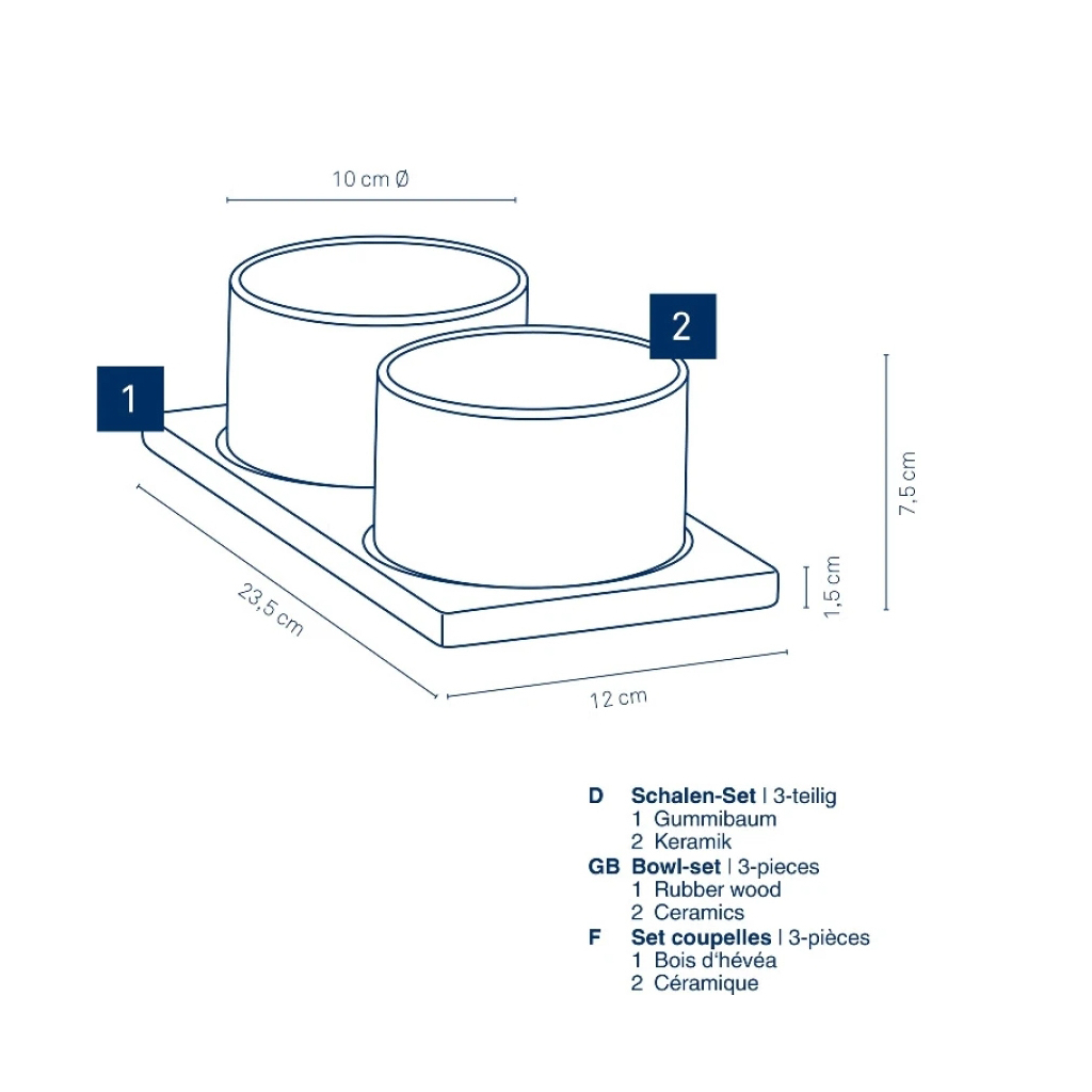 Набір для фондю Kela Gunten, 2 чаші та підставка (10069) - зображення 3