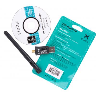 Мережева карта Wi-Fi Vinga WA-N300UA - зображення 4
