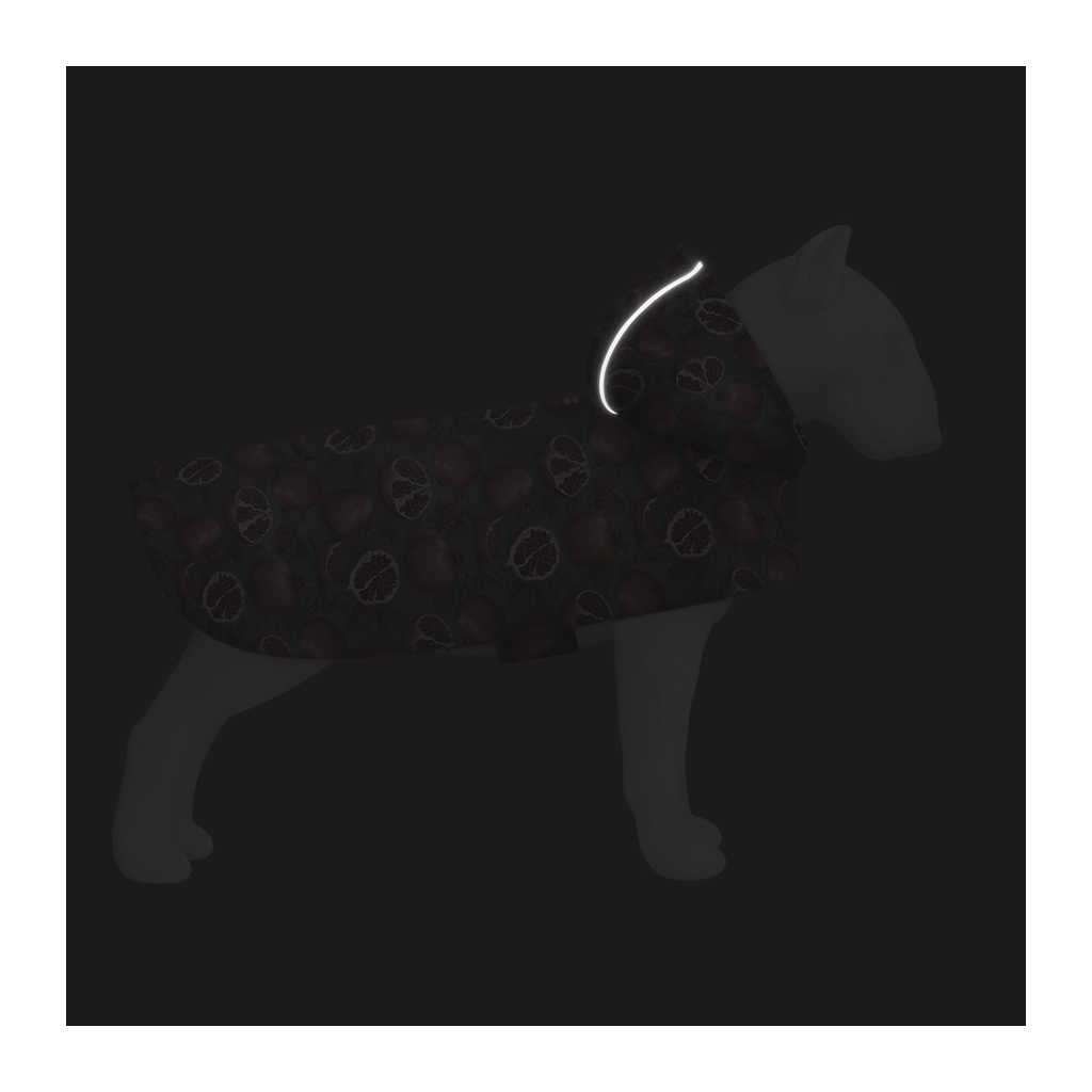 Дощовик для тварин WAUDOG Clothes Накидка з капюшоном Гранати XS (355-4052) - зображення 5
