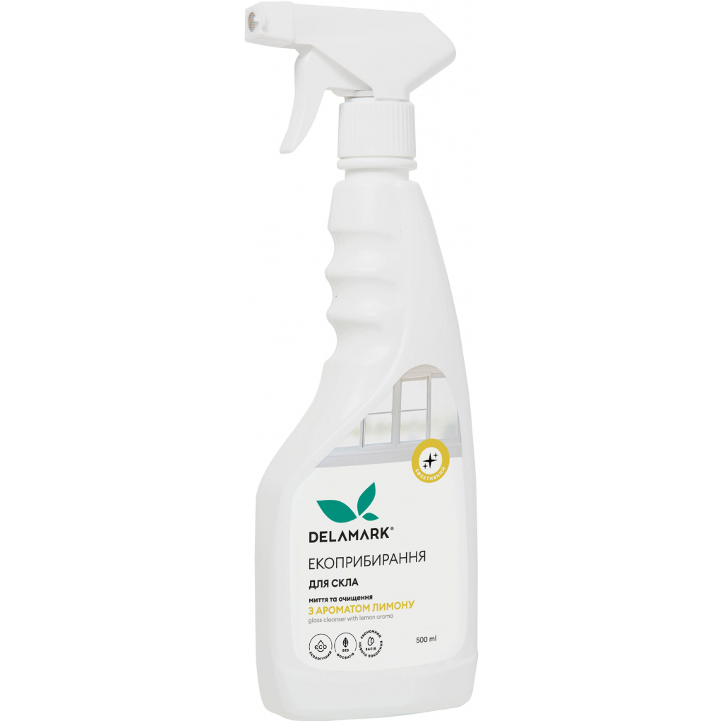 Засіб для миття скла DeLaMark з ароматом лимону 500 мл (4820152330628) - зображення 1