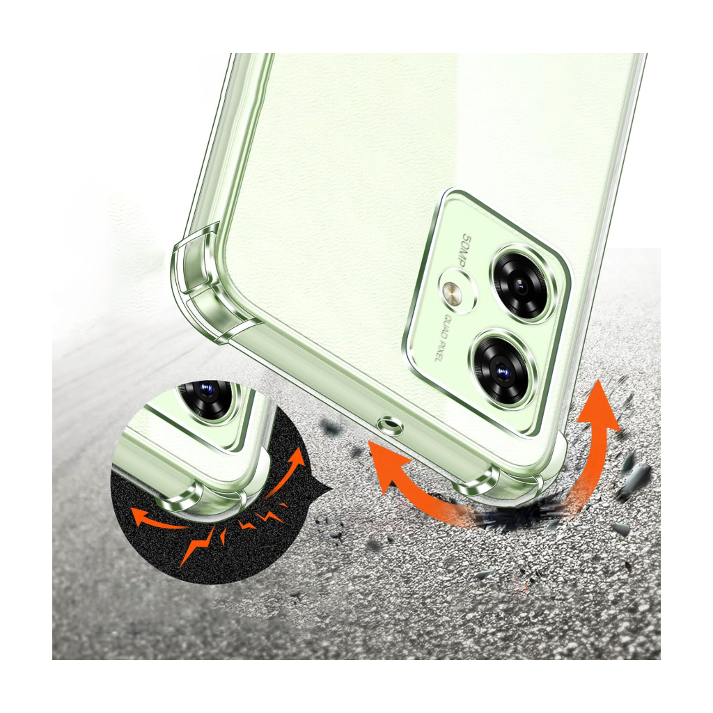 Чохол до мобільного телефона BeCover Anti-Shock Motorola Moto G55 Clear (712780) - зображення 3