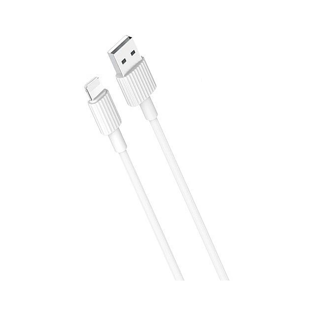 Дата кабель USB 2.0 AM to Lightning 1.0m 2.4A white XO (NB156-L-1-WH) - зображення 1