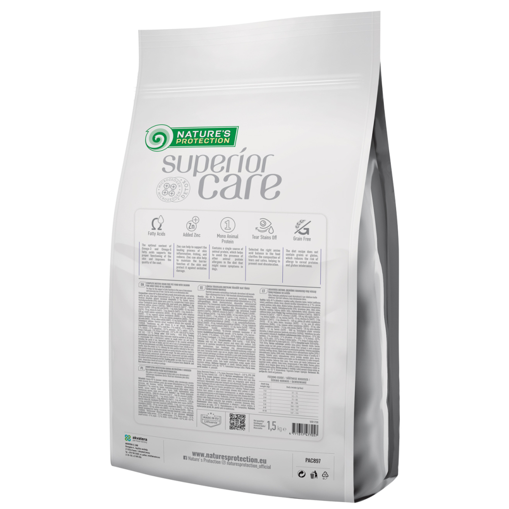 Сухий корм для собак Nature's Protection VD Dermatosis Salmon Adult All Breed Dogs з лососем 1.5 кг (NPSCVET47580) - зображення 2