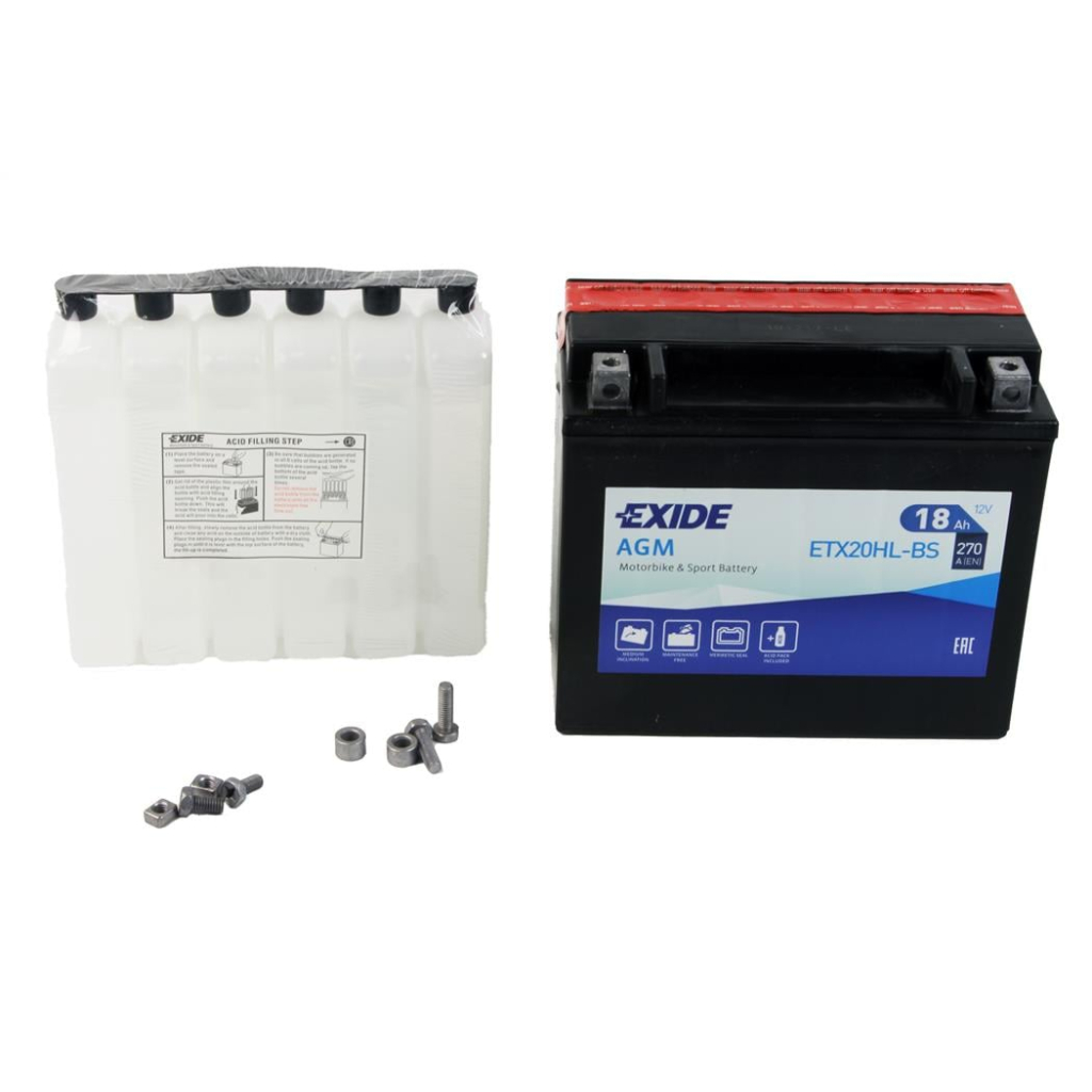 Акумулятор автомобільний EXIDE AGM 18Ah Ев (-/+) (270EN) (ETX20HL-BS) - изображение 2