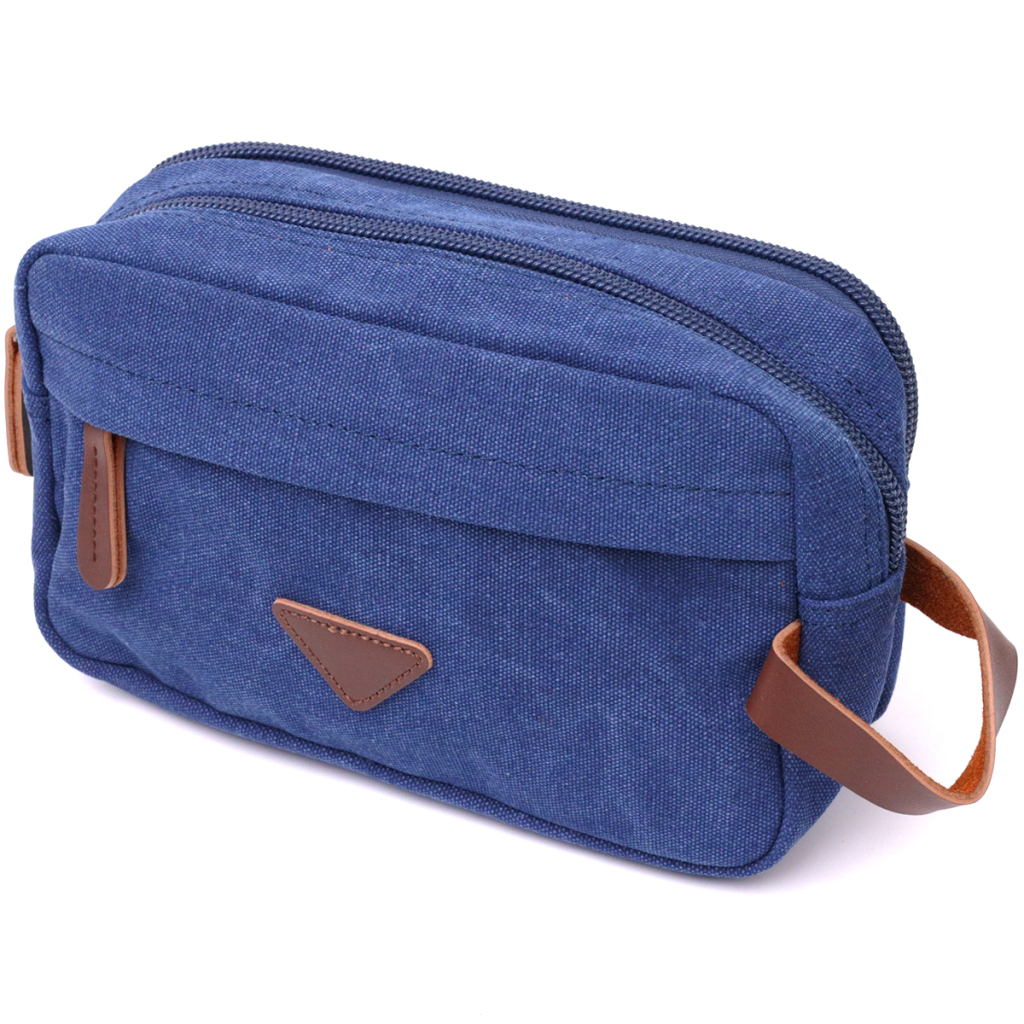 Сумка Vintage На два відділення з текстилю Синя (22234) - зображення 1