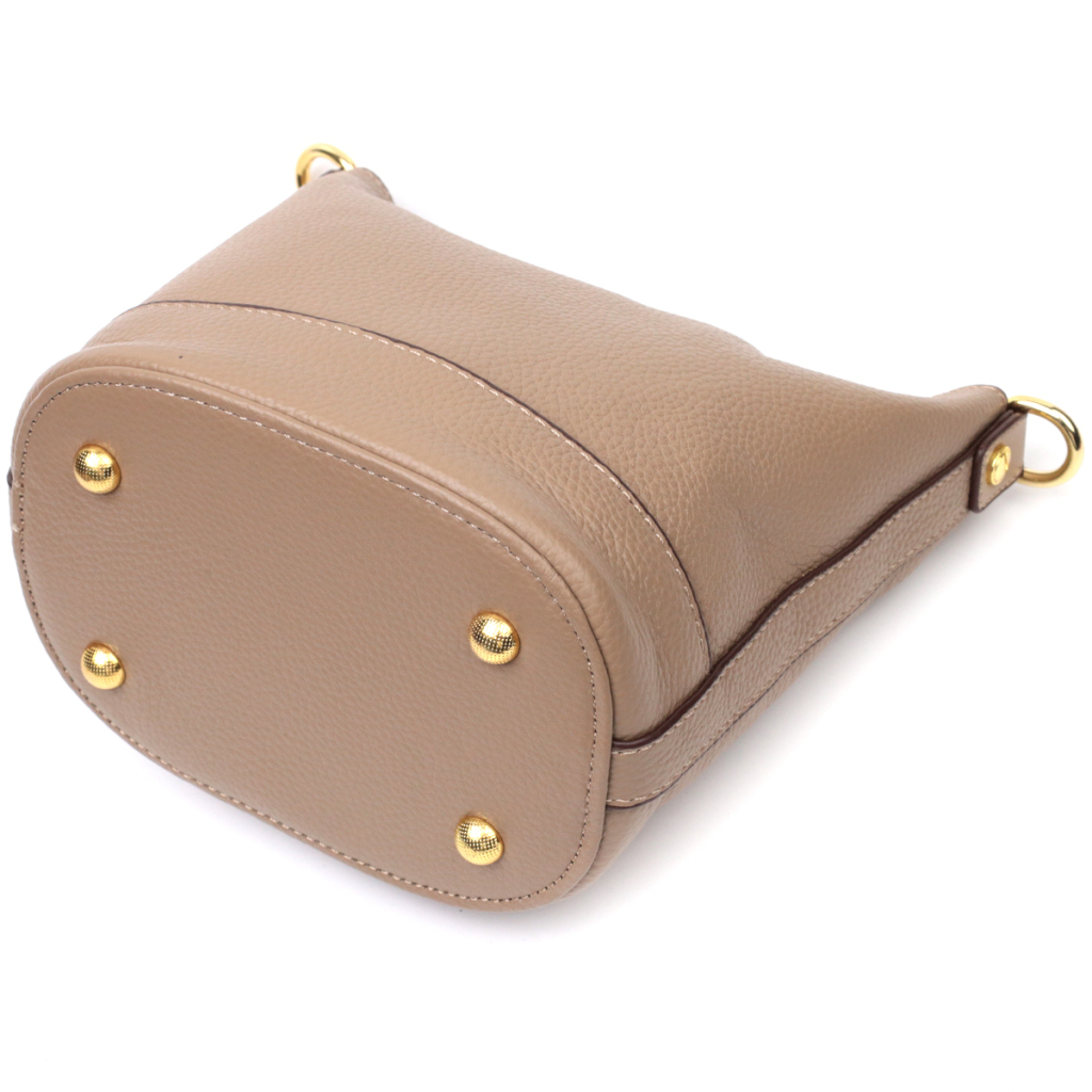 Сумка Vintage Жіноча з автономною косметичкою з натуральної шкіри Бежева (22364) - зображення 5