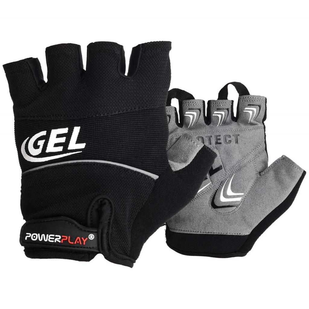 Велорукавиці PowerPlay 1058 Black S (1058_S_Black) - зображення 1