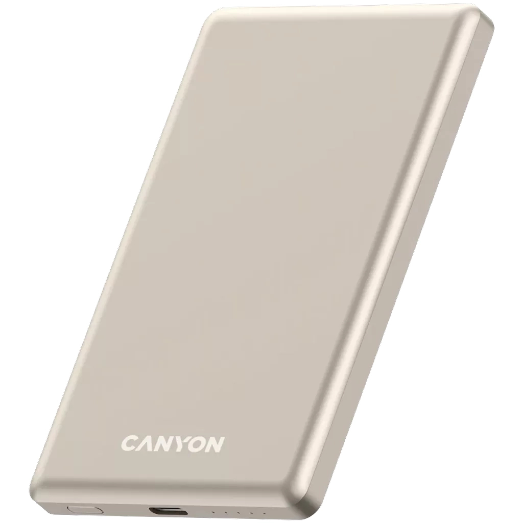 Батарея універсальна Canyon 5000mAh OnPower 505 slim Magsafe PD/20W Beige (CNS-CPB505BE) - зображення 2