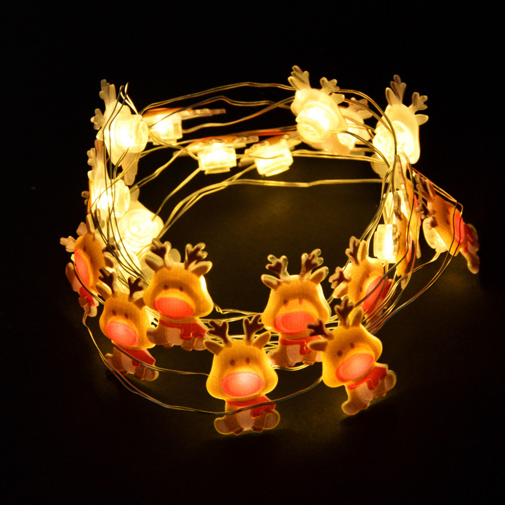 Гірлянда YES! Fun На мідному дроті Олені 20 LED Тепло-біла 2.2 м На батарейках (801206) - зображення 3