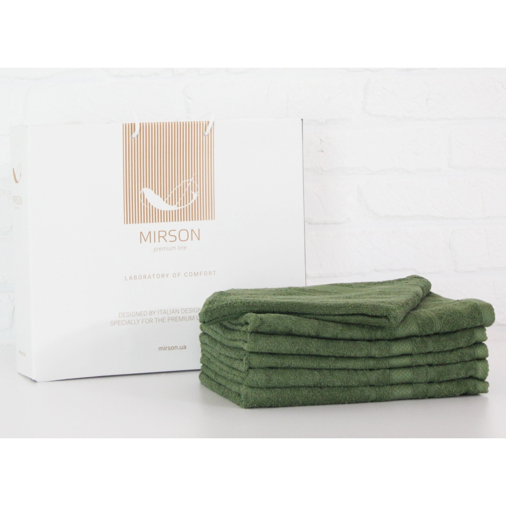 Рушник MirSon набір банних 5079 Elite SoftNess Military 50х90 6 шт (2200003524031) - зображення 1