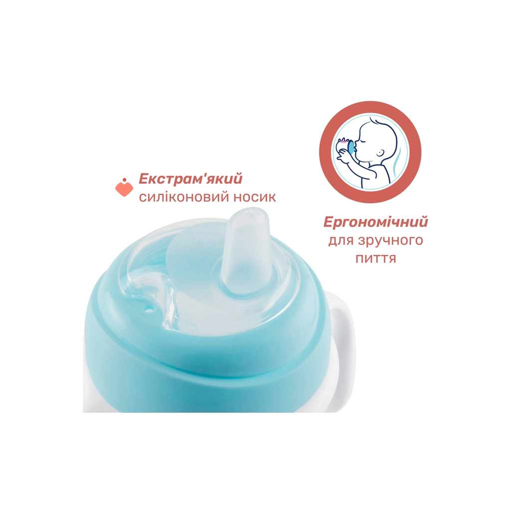 Поїльник-непроливайка Chicco Transition Cup 200 мл. від 4 місяців (блакитна) (06911.25) - зображення 7