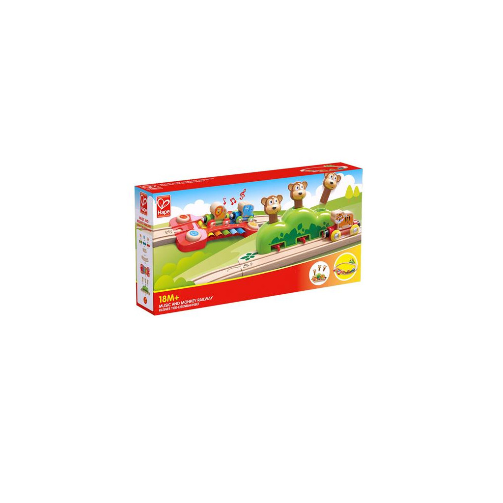 Залізниця Hape музична Веселі мавпочки 19 елементів (E3825) - зображення 2