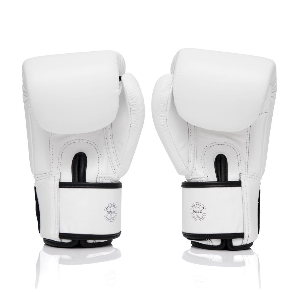 Боксерські рукавички Fairtex BGV1-ONE (натуральна шкіра) White 14 унцій (бинти в комплекті) (BGV1-ONE_14oz_White) - зображення 4